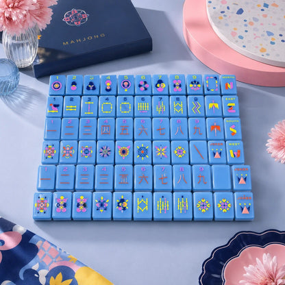 Luxury Blue Modern American Mahjong tile set Free Shipping