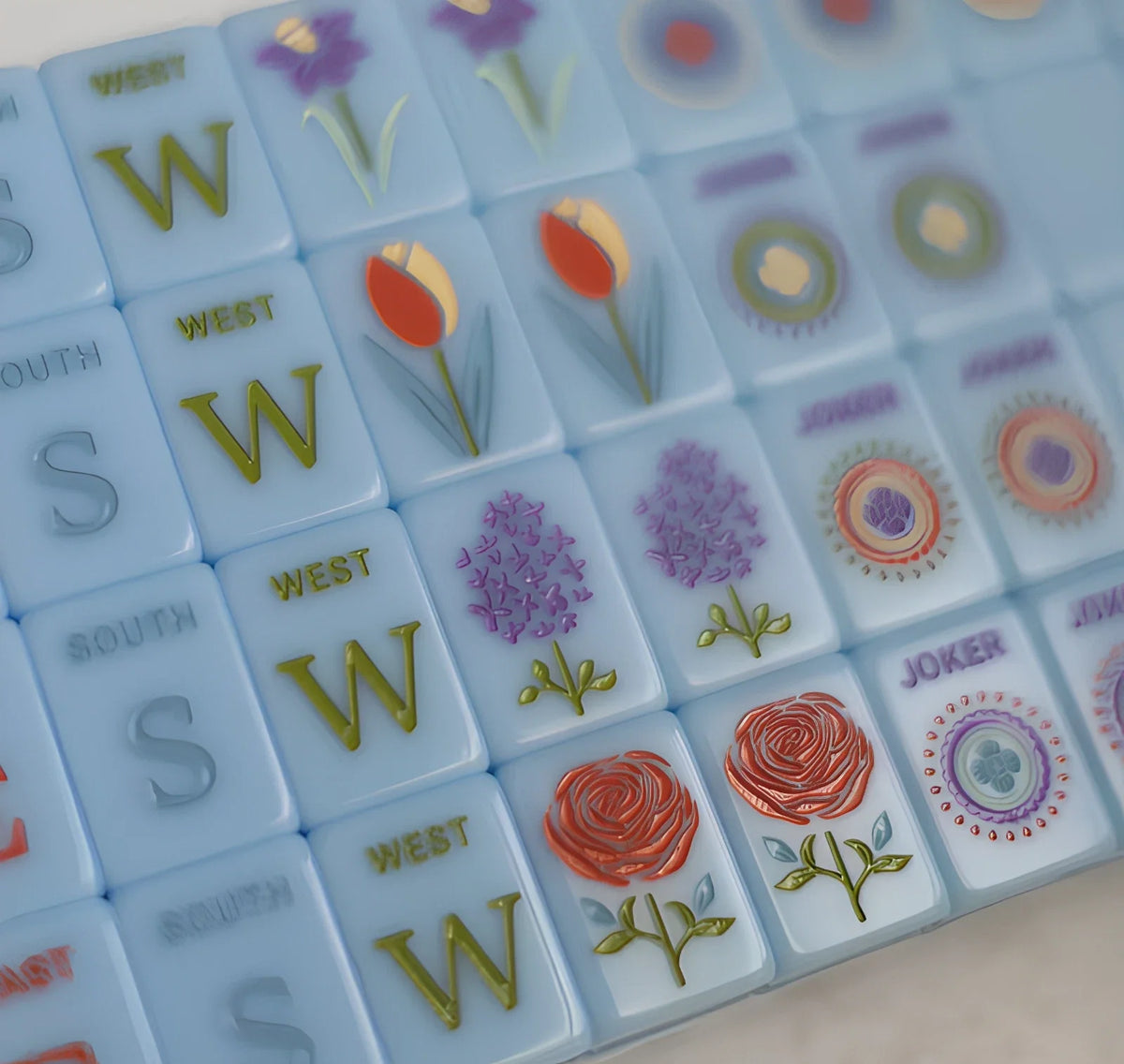 Blue Woodlands Mahjong Set 160Tiles Set Free Shipping (Tiles only)