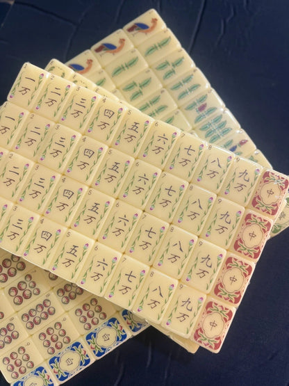 Ivory Stripes American Mahjong Tiles Set Free Shipping
