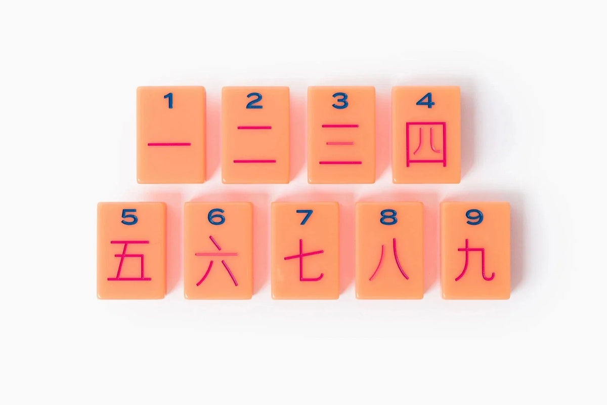 Modern Luxury Minimal Barney Orange Single Layer Acrylic American Mahjong Set