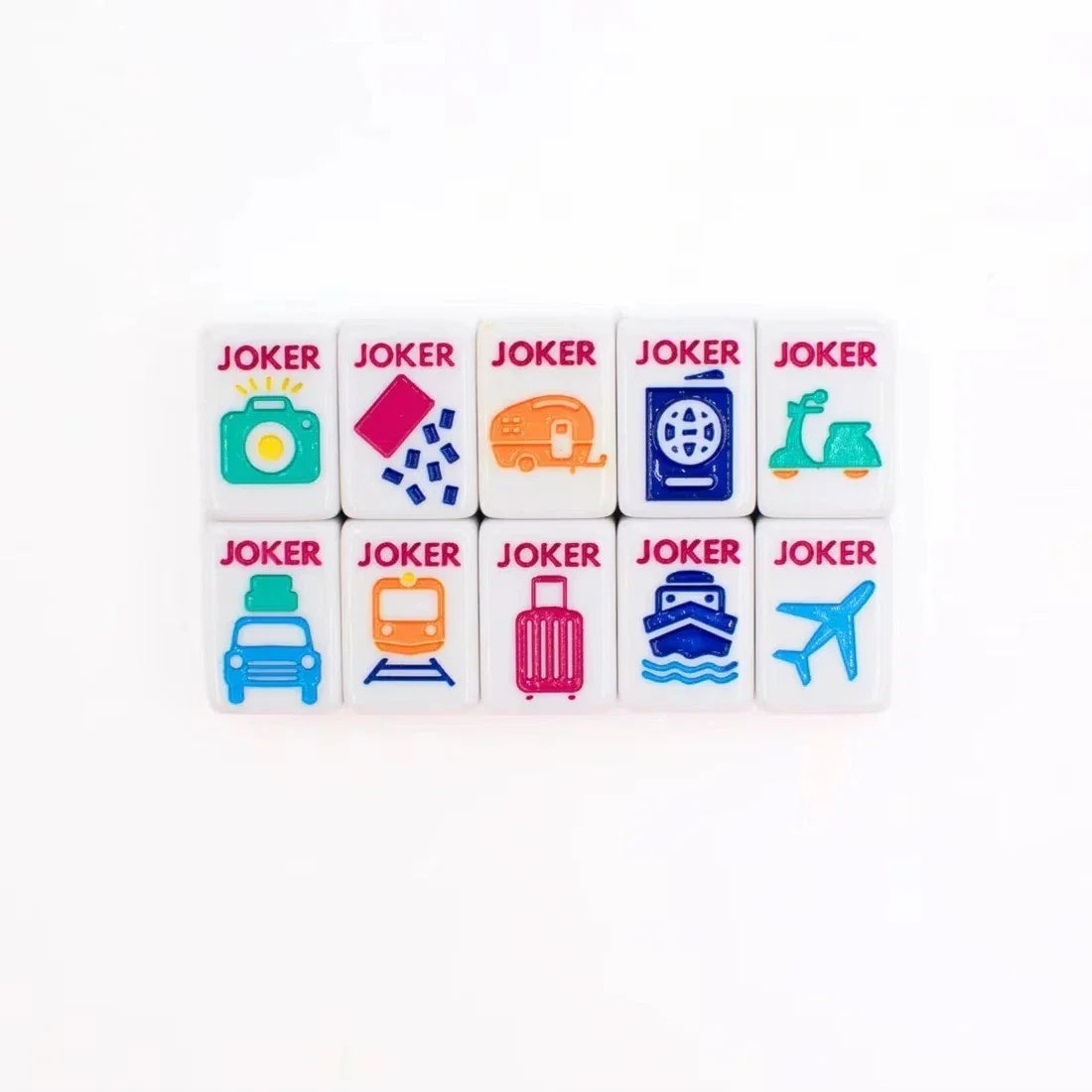 Mini Travel Themed American Mahjong Tiles Set