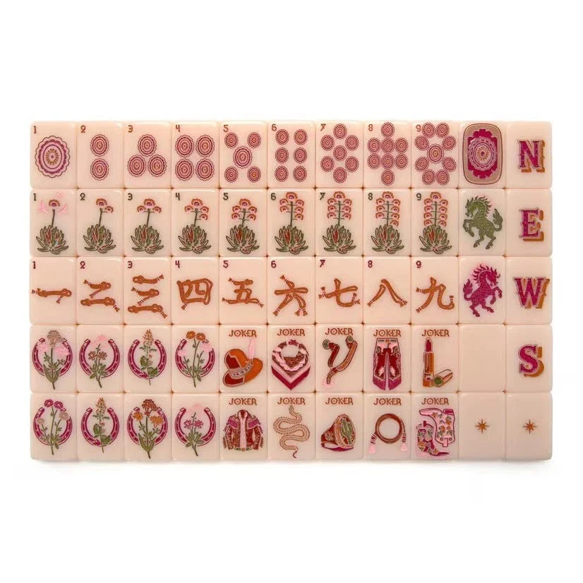 Wild Mare Desert Rose Mahjong Tile Set Free shipping