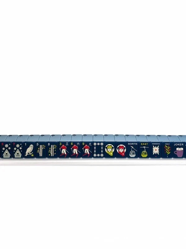 Luxury Modern Winter Ski Cabin 160pc Acrylic American Mahjong tile Set Free Ship