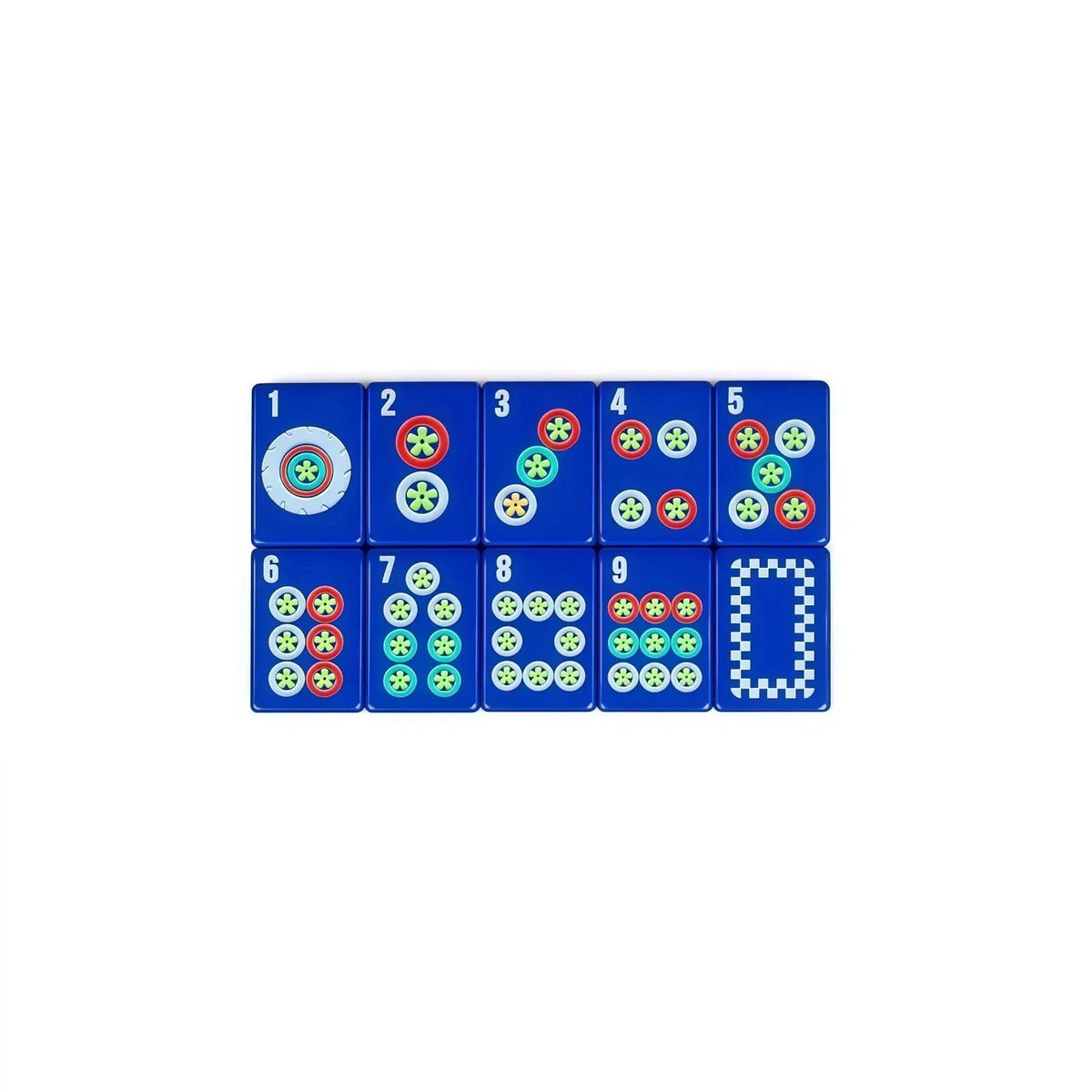 Blue Motor City Themed Series Mahjong Tiles Free Shipping