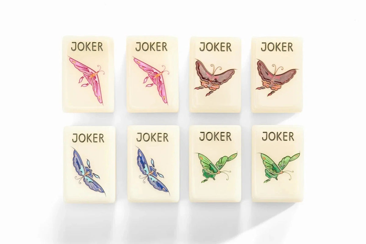 Modern American-style Jade Garden Tile and Acrylic Mahjong Set (Tiles only)