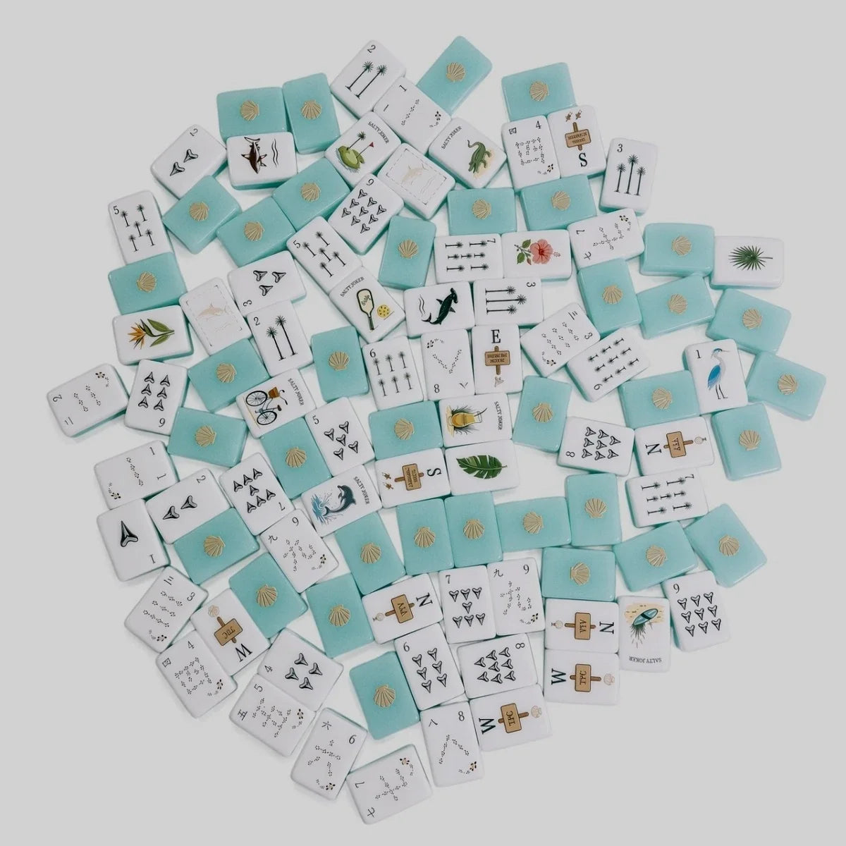 Salty Tiles Mahjong coastal themed American Mahjong set Free Shipping