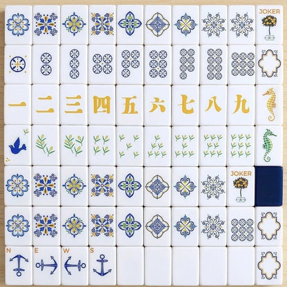Blue Captain Luxury Four-layer American Mahjong Set Free Shipping (Tiles only)