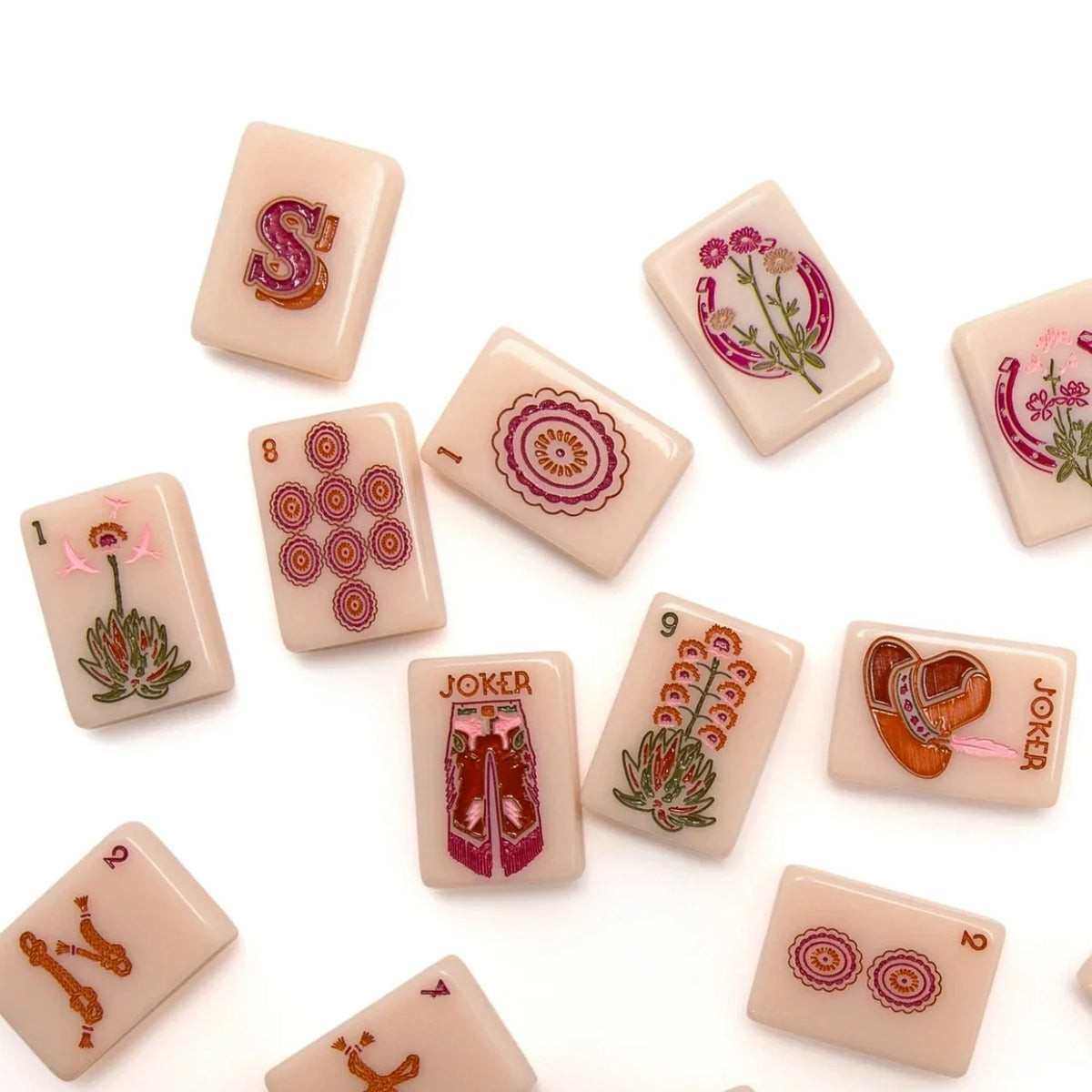 Wild Mare Desert Rose Mahjong Tile Set Free shipping