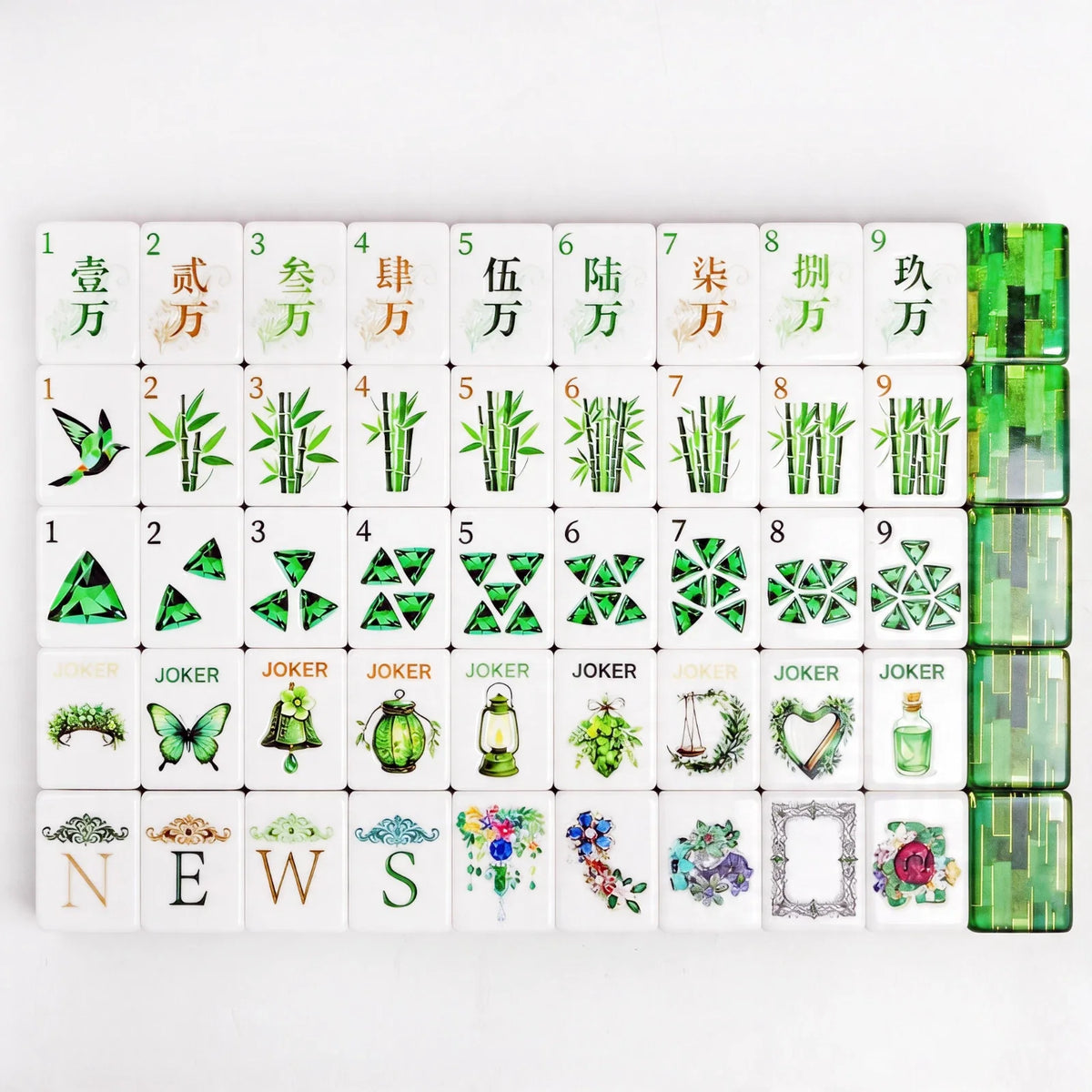 Emerald Green Custom-engraved 4-layer American Mahjong Set Wizard of Oz Acrylic
