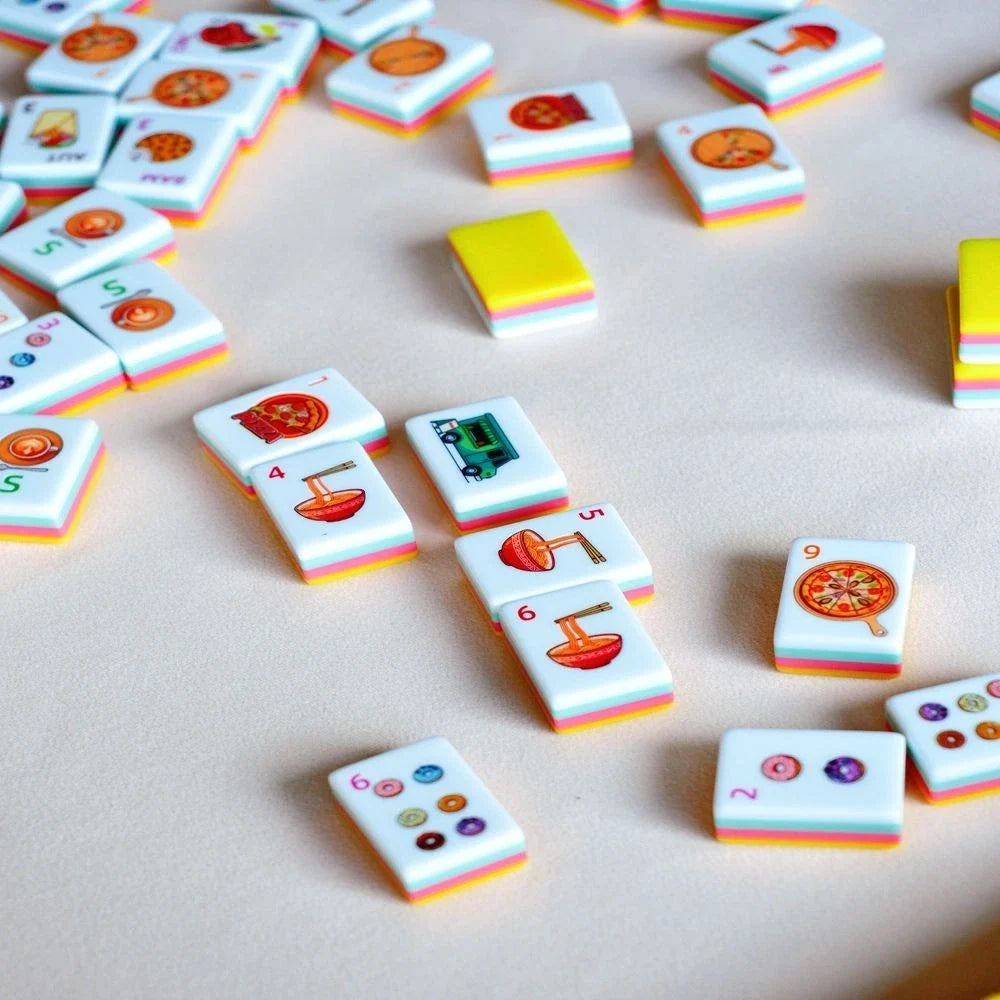 Food Themed American Mahjong Set 4 Layer Acrylic Tiles Free Shipping