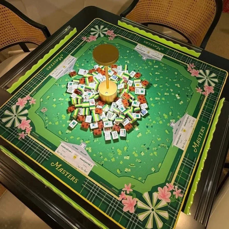 2026 Luxury Green Masters Golf American Version Acrylic Mahjong Set & Tiles