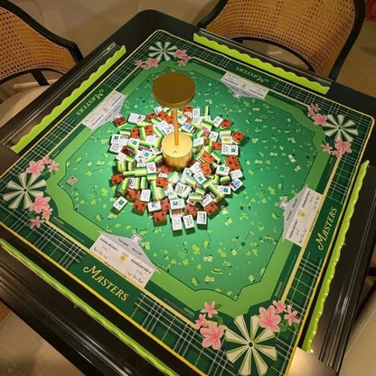 2026 Luxury Green Masters Golf American Version Acrylic Mahjong Set & Tiles