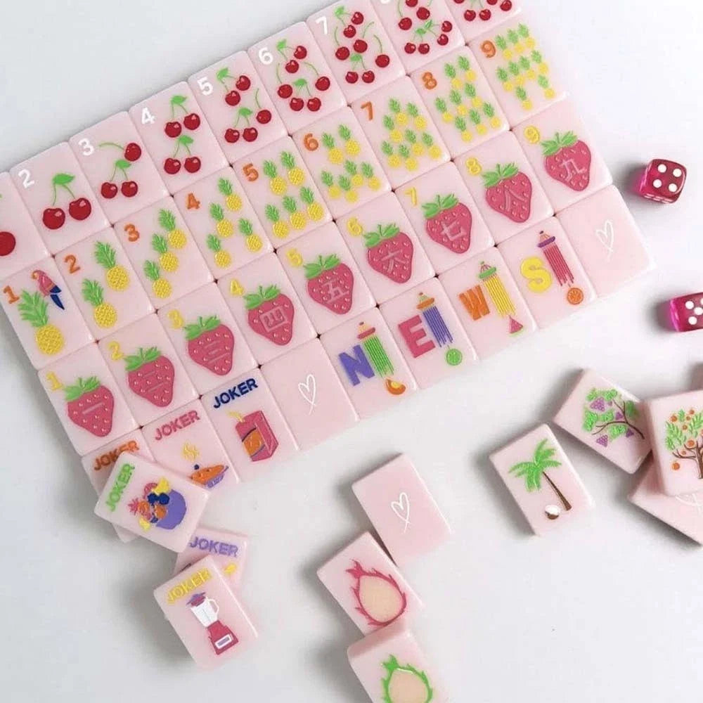 The Fruity Line Mahjong Tiles Set Free Shipping