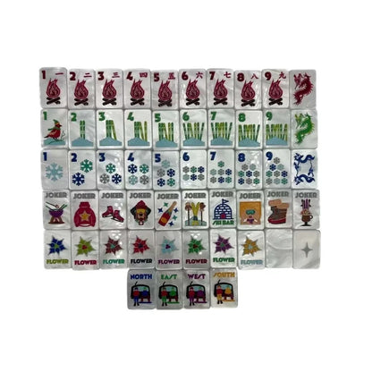 Mountain Lodge American Mahjong Tiles, 160 Winter Theme Set (Tiles only)