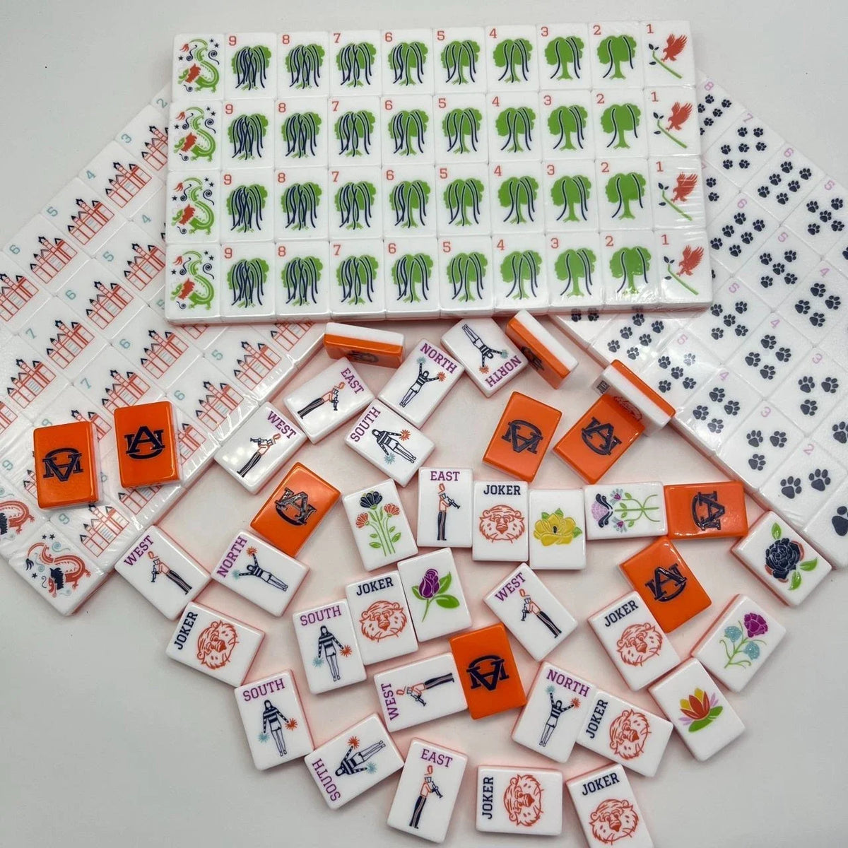 Auburn University Mahjong Tiles Set Free Shipping