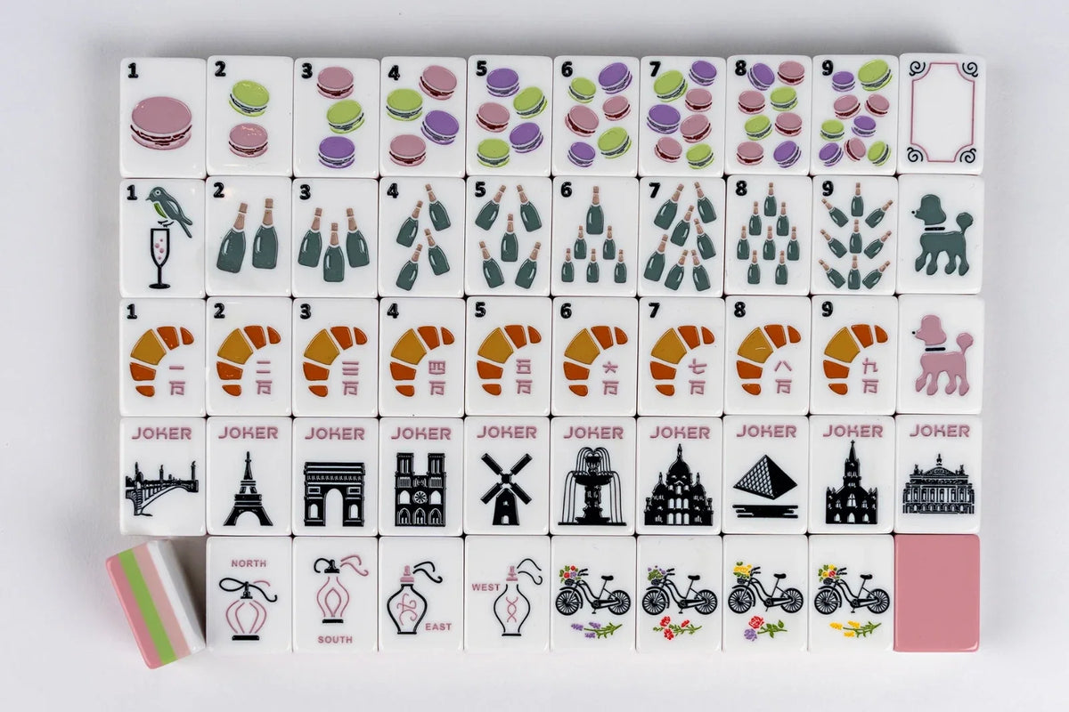 Ooh La La Tiles mahjong American Macaron Pattern Mahjong tiles Set 160 tiles