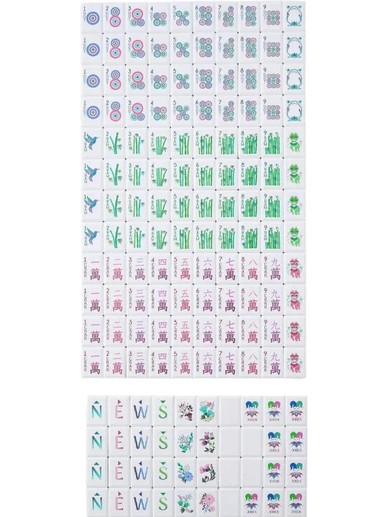 Modern Garden Debutante Mahjong Tile Set Free Shipping