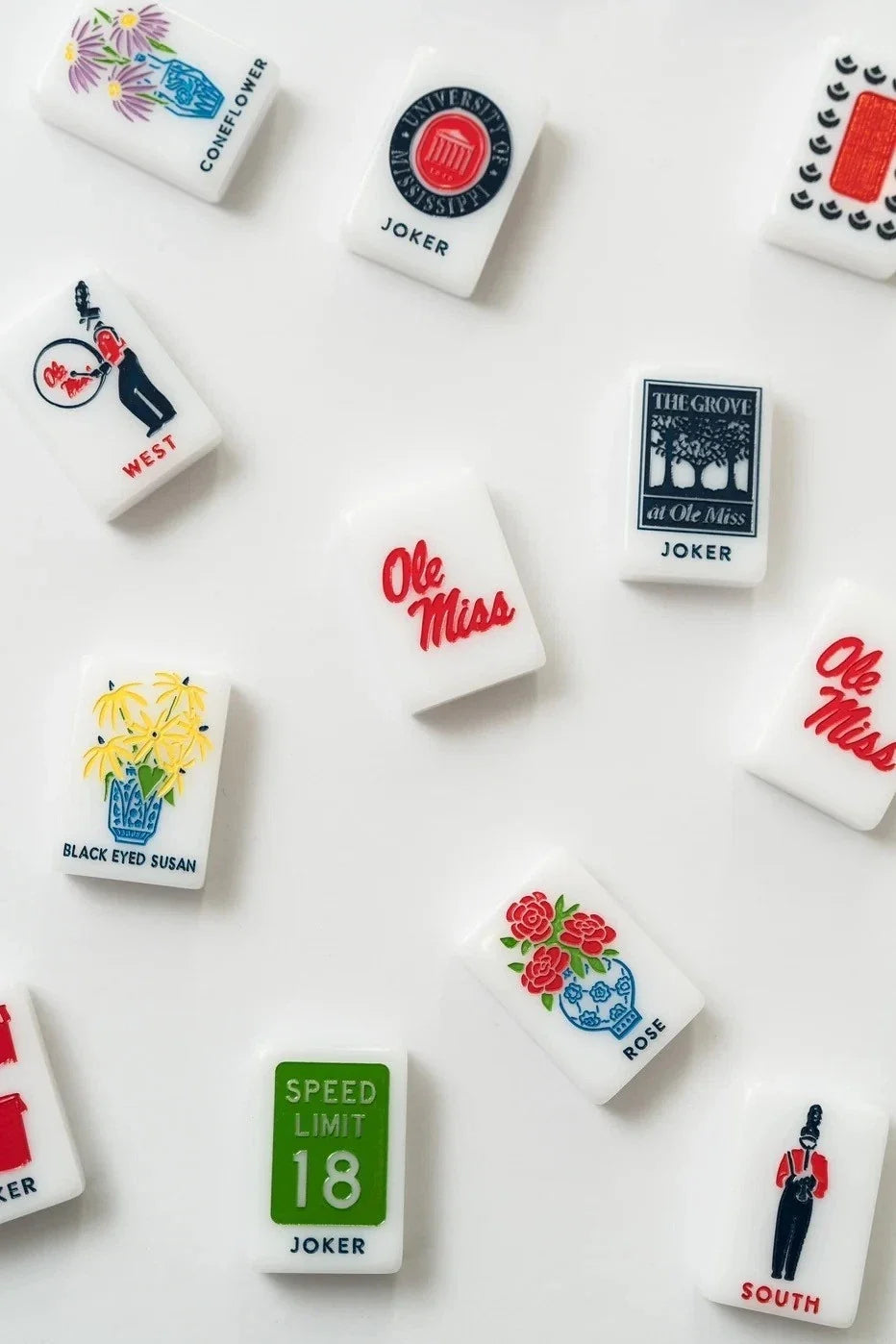 Ole Miss University of Mississippi Mahjong Tiles Free Shipping