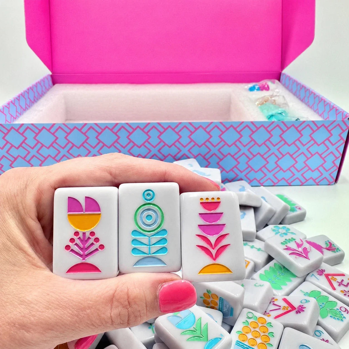 Scandinavian Folk Art mahjong Set Free Shipping
