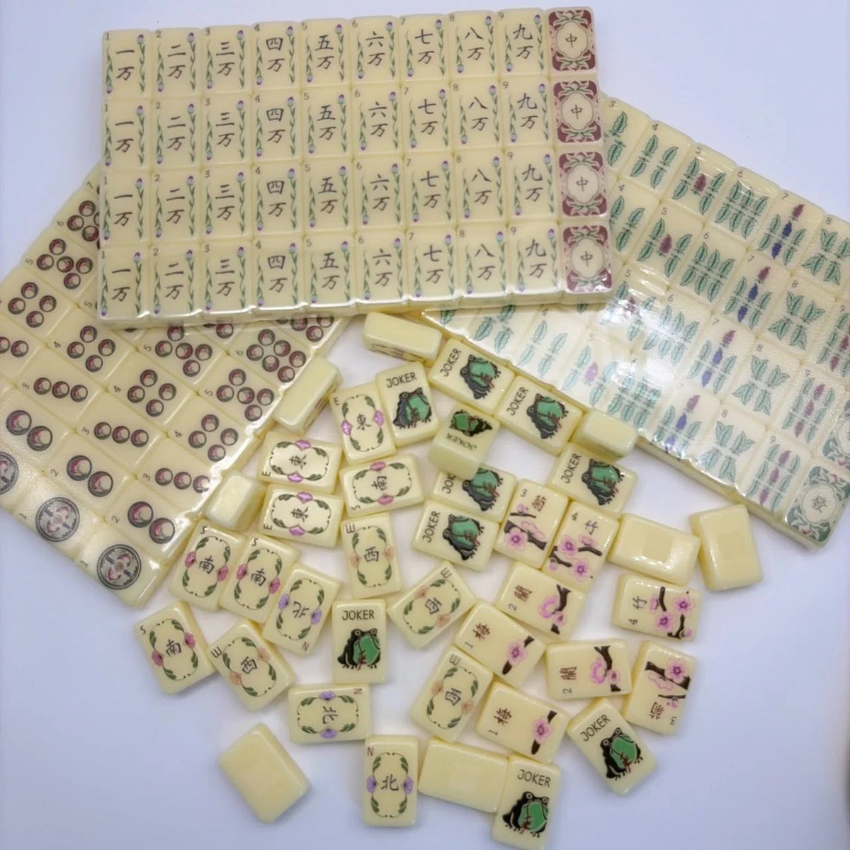 Ivory Stripes American Mahjong Tiles Set Free Shipping