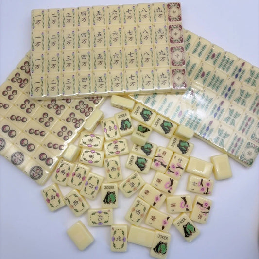 Ivory Stripes American Mahjong Tiles Set Free Shipping