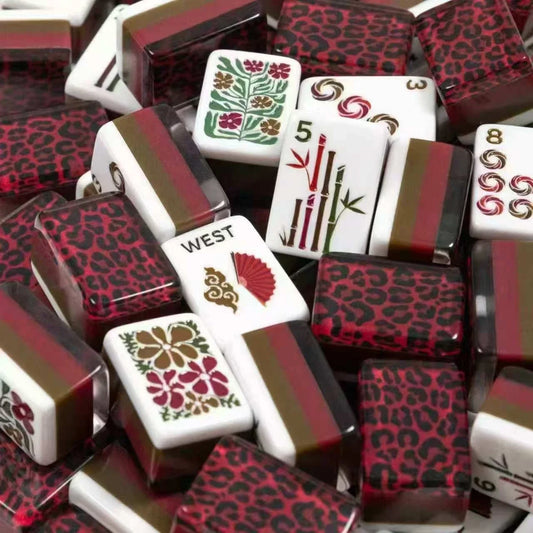 The Exotics Leopards Mahjong Tile Set Free Shipping