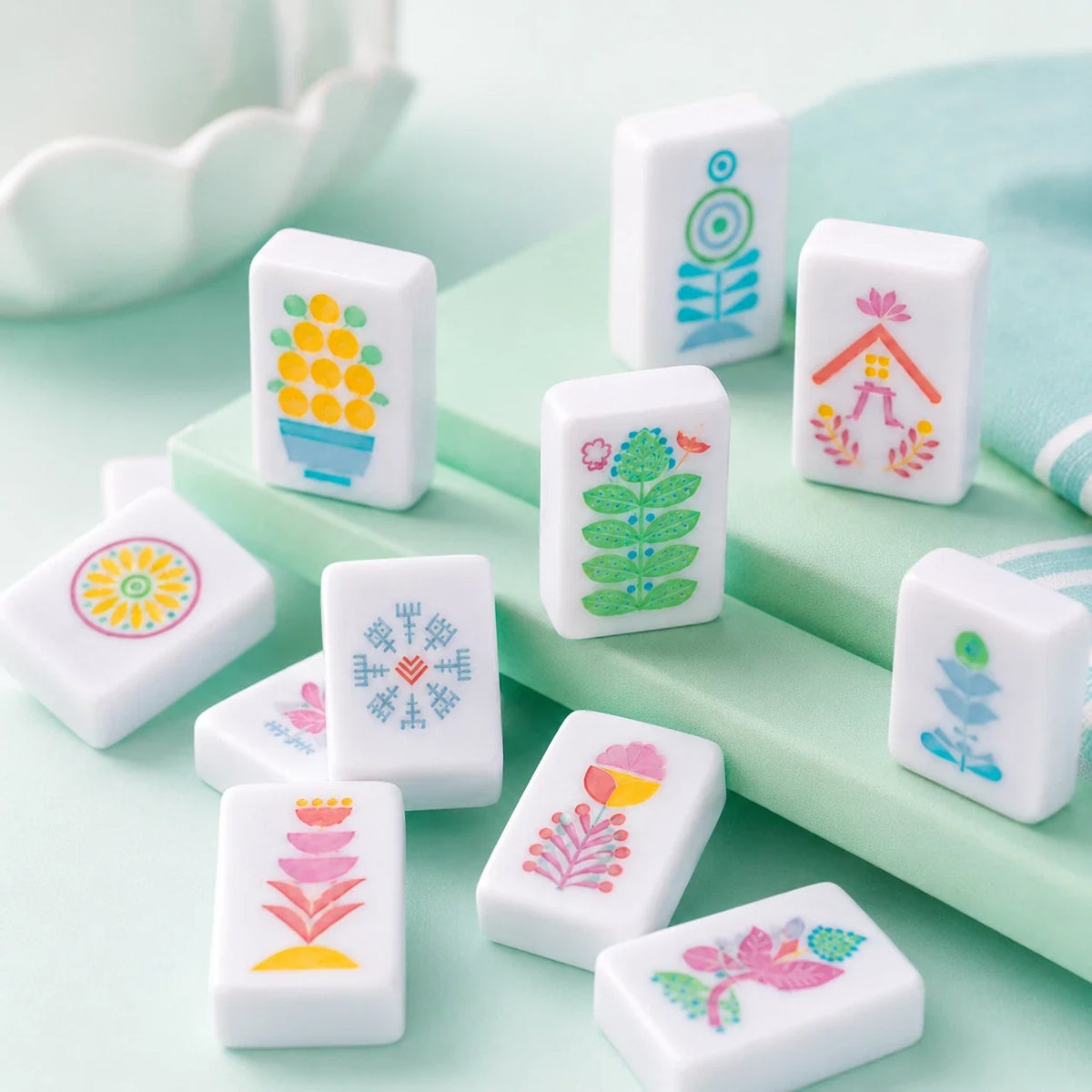 Scandinavian Folk Art mahjong Set Free Shipping