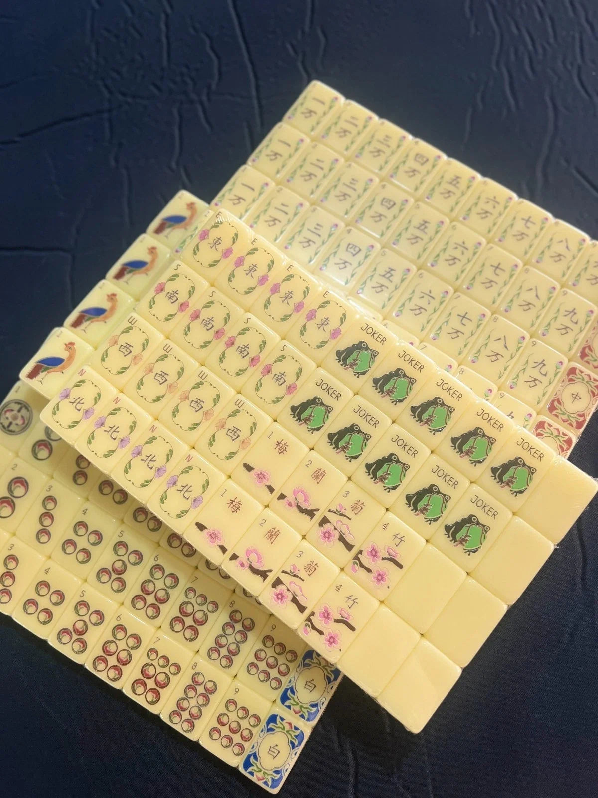 Ivory Stripes American Mahjong Tiles Set Free Shipping