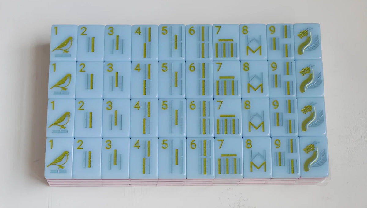 Blue Woodlands Mahjong Set 160Tiles Set Free Shipping (Tiles only)