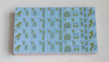 Blue Woodlands Mahjong Set 160Tiles Set Free Shipping (Tiles only)