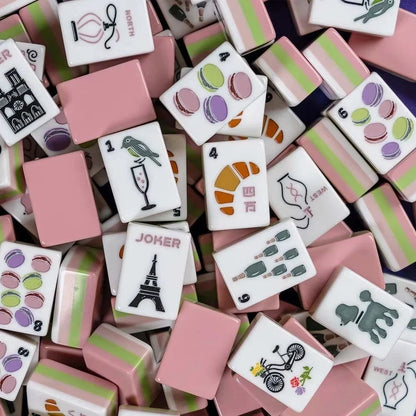 Ooh La La Tiles mahjong American Macaron Pattern Mahjong tiles Set 160 tiles