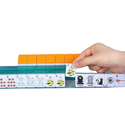 Halloween Pumpkin Ghost Printed American Mahjong Set Custom Acrylic Tiles