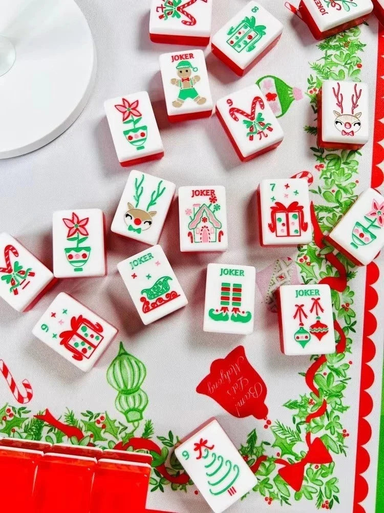 Holly Jolly Christmas Mahjong Tiles