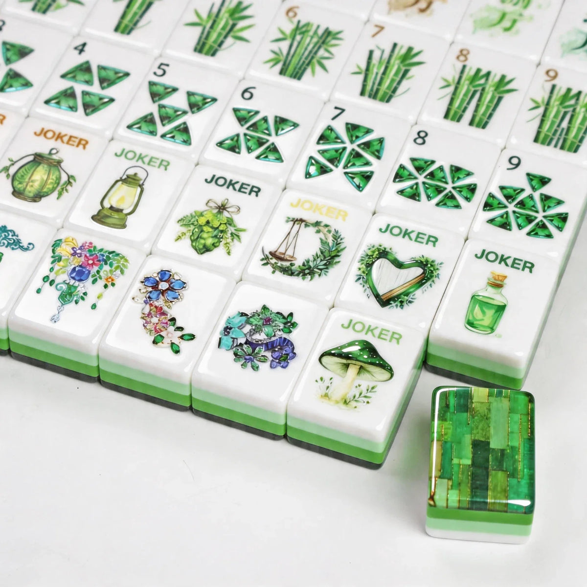 Emerald Green Custom-engraved 4-layer American Mahjong Set Wizard of Oz Acrylic