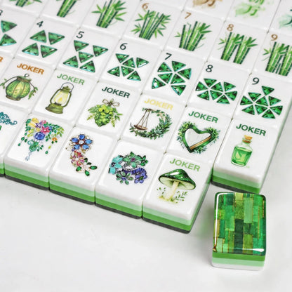 Emerald Green Custom-engraved 4-layer American Mahjong Set Wizard of Oz Acrylic