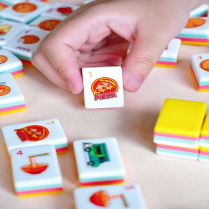 Food Themed American Mahjong Set 4 Layer Acrylic Tiles Free Shipping