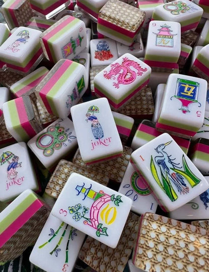 Palm Royale Mahjong Tiles Set American Primium Mahjong Set Free Shipping