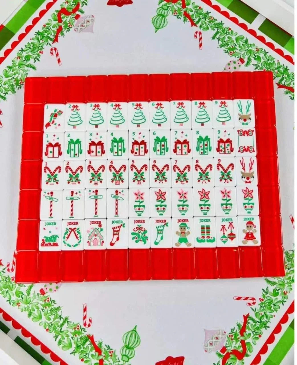 Holly Jolly Christmas Mahjong Tiles