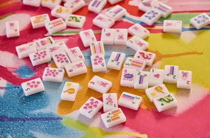 Pop Diva Themed Single-Layer Engraved Acrylic American Mahjong Complete Set 160