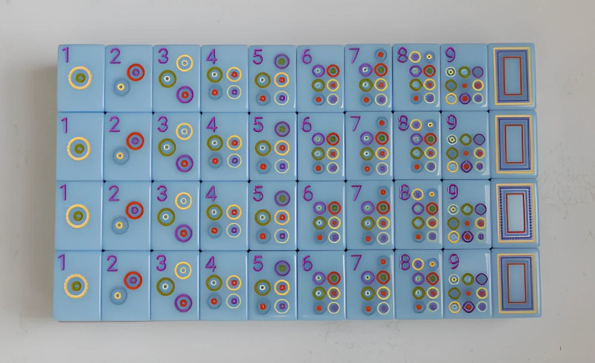 Blue Woodlands Mahjong Set 160Tiles Set Free Shipping (Tiles only)