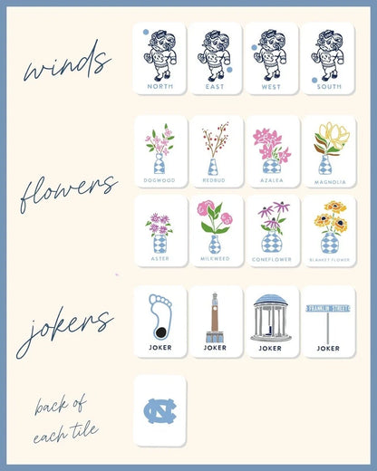 University of North Carolina Mahjong Tiles Free Ship