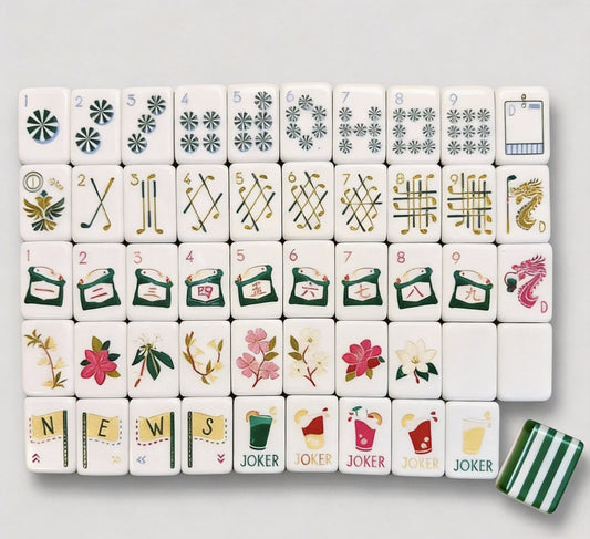 Luxury Four Layer Acrylic American Mahjong Golf Theme 160 tiles free ship