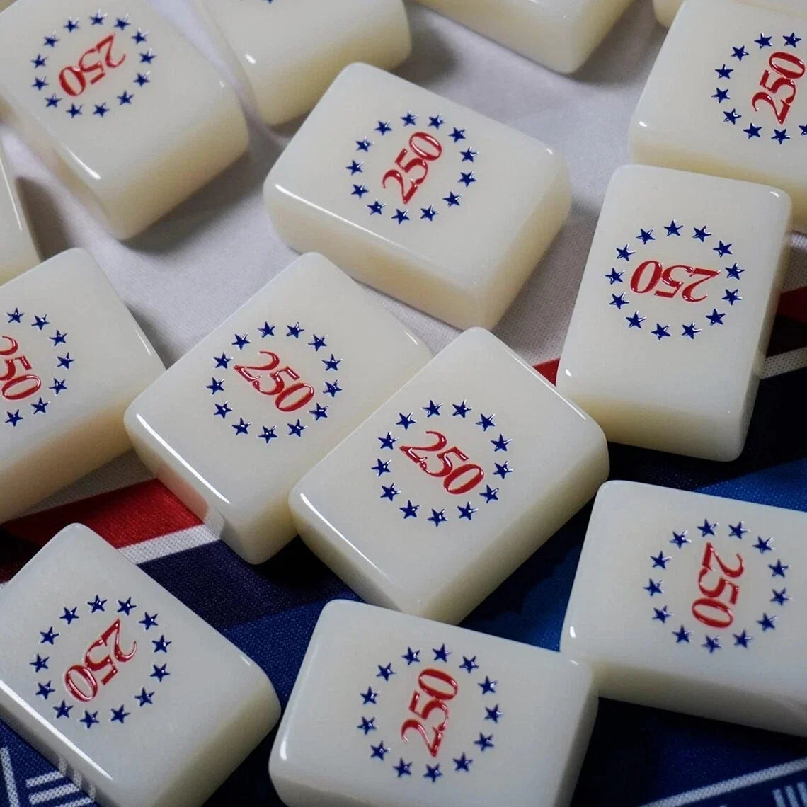 American 250th Anniversary Commemorative Mahjong tiles Acrylic 160pcs free ship