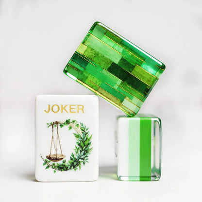 Emerald Green Custom-engraved 4-layer American Mahjong Set Wizard of Oz Acrylic