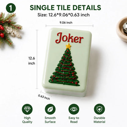 Green Christmas Style Single American Mahjong 160 Pieces (Tiles only)