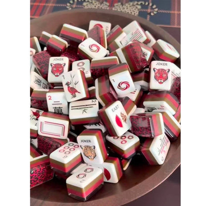 The Exotics Leopards Mahjong Tile Set Free Shipping