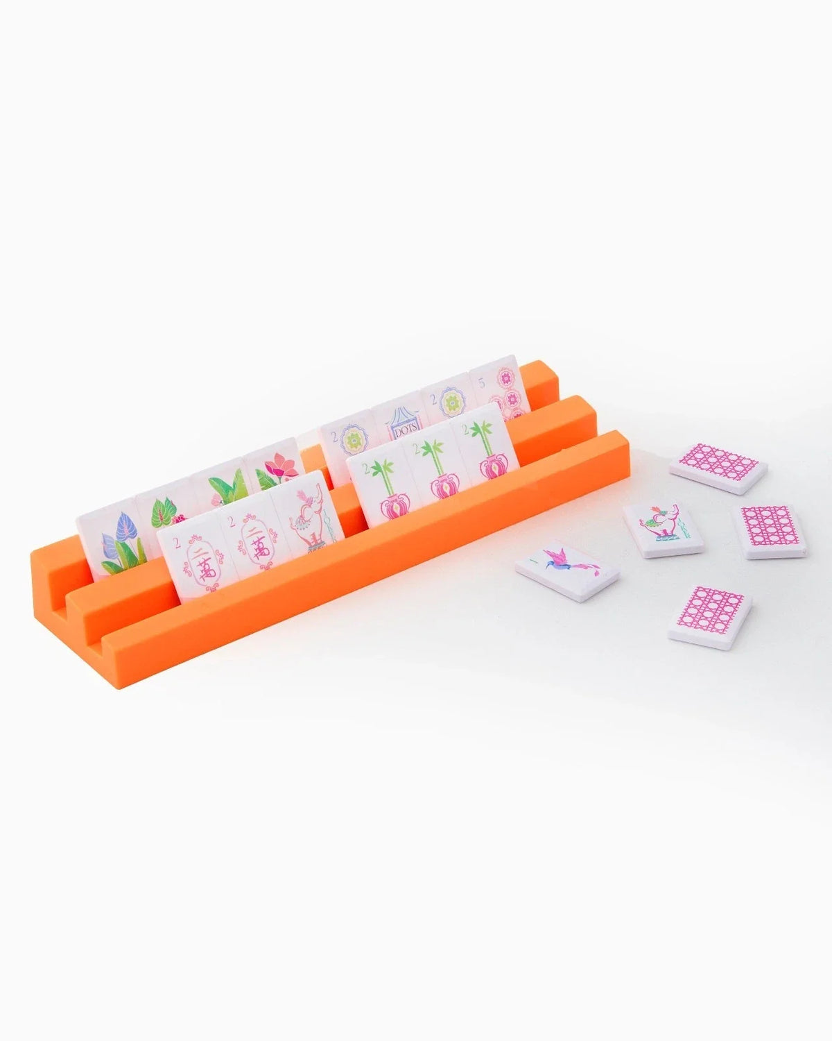 New Style Pink Lattice America Mahjong Set Free Shipping (Tiles only)
