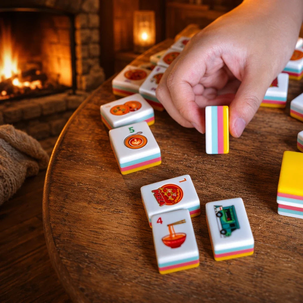 Food Themed American Mahjong Set 4 Layer Acrylic Tiles Free Shipping