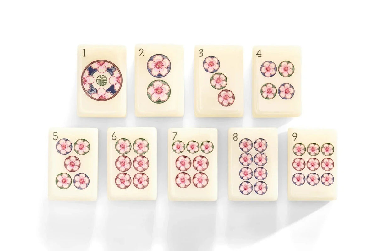 Modern American-style Jade Garden Tile and Acrylic Mahjong Set (Tiles only)