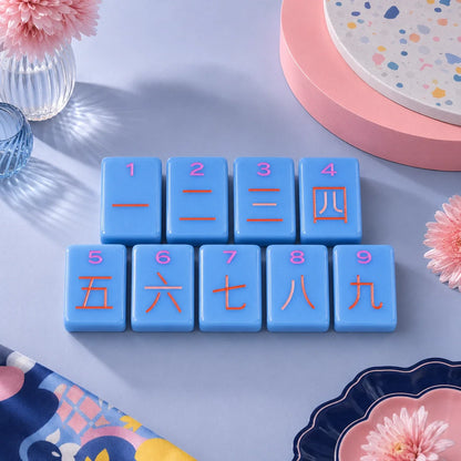 Luxury Blue Modern American Mahjong tile set Free Shipping